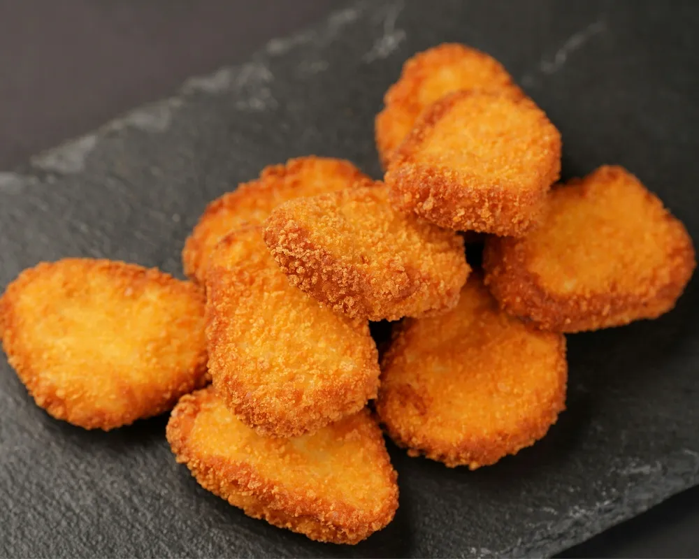 Crunchy breaded potato patties on stone plate at China Star Chinese Buffet，a Chinese Restaurant in Waco