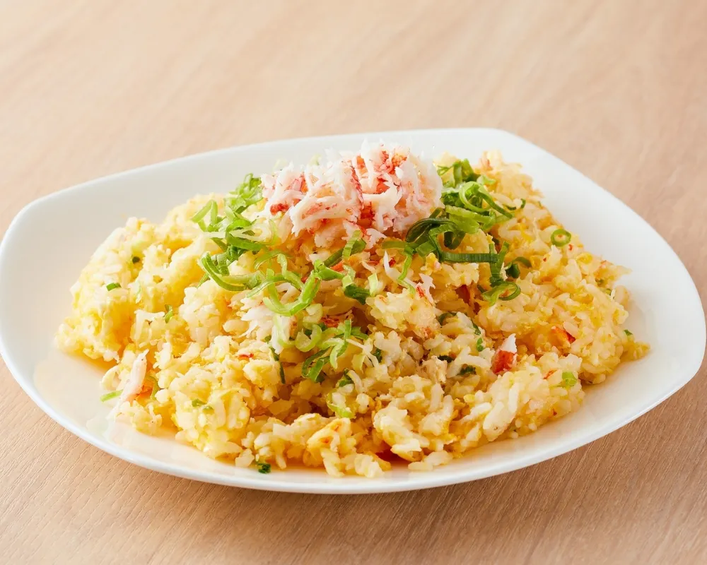 Fried rice garnished with green onion at China Star Chinese Buffet，a Chinese Restaurant in Waco