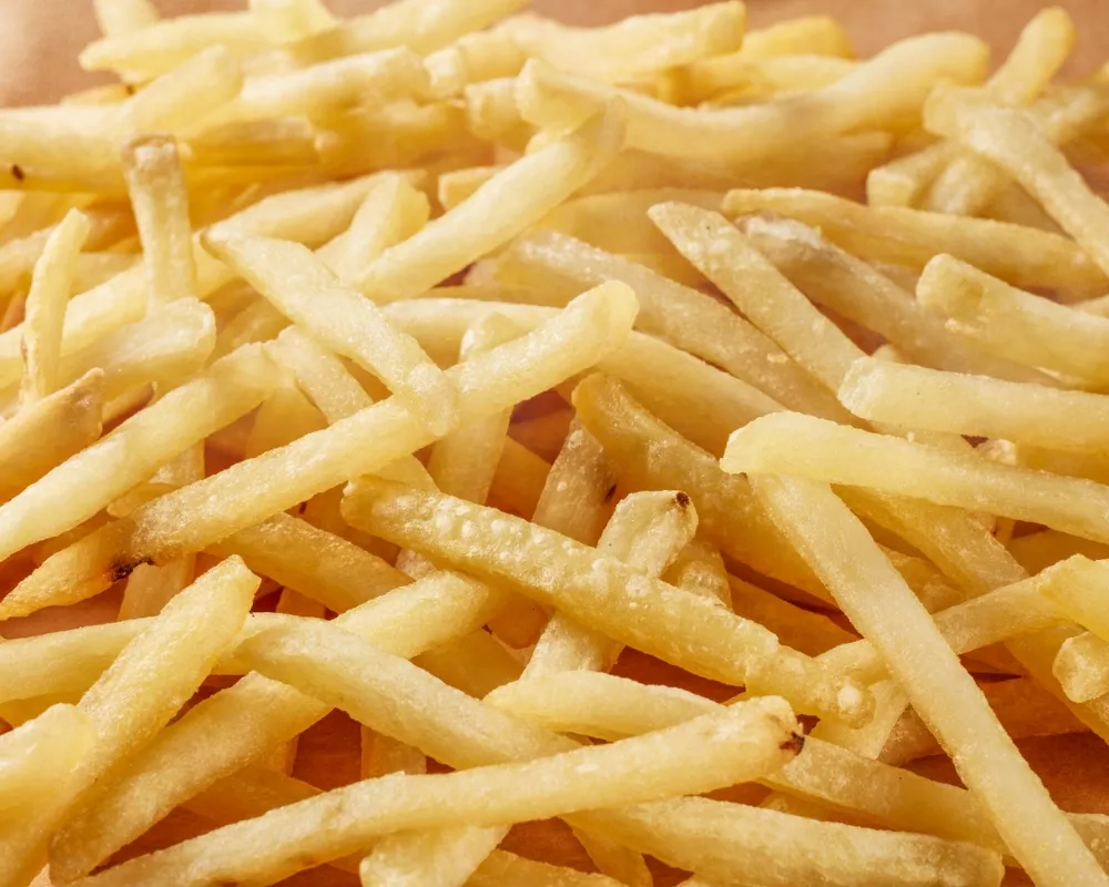 Golden crispy french fries with light seasoning at China Star Chinese Buffet，a Chinese Restaurant in Waco