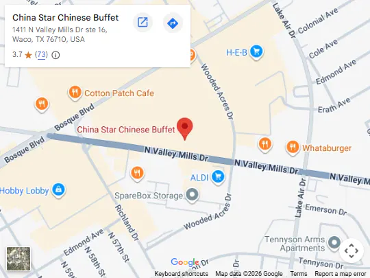 Location, 1411 N Valley Mills Dr ste 16, Waco, TX 76710, United States